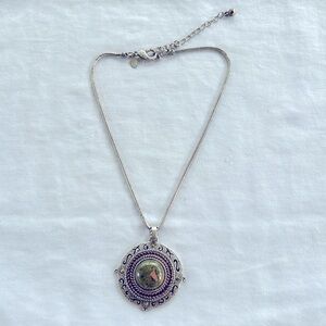 Chico’s Round Stone Pendant Necklace